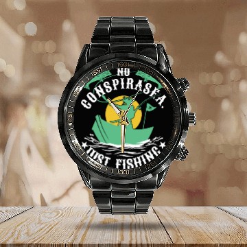 Discover Conspiracy Pirate Calendar Steel Band Watch
