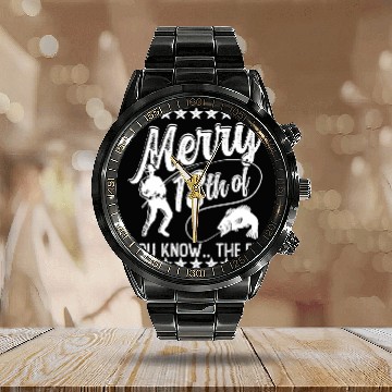 Discover Joe Biden Fishing Calendar Steel Band Watch
