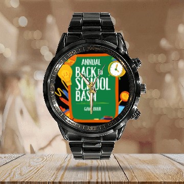 Discover Game Over Back To School Calendar Steel Band Watch