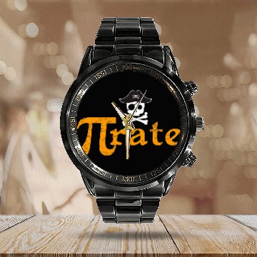 Discover Math Pirate Calendar Steel Band Watch Pi Day Calendar Steel Band Watch