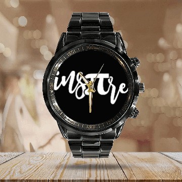Discover Inspire Pi Day Math Geek Nerd Calendar Steel Band Watch