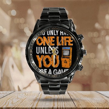 Discover Gamer Convention Console Video Game Calendar Steel Band Watch