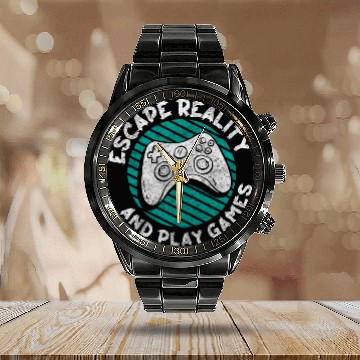 Discover Gaming Pc Video Game Calendar Steel Band Watch