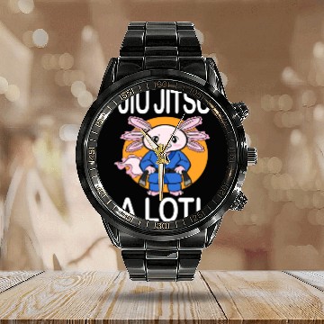 Discover Jiu Jitsu A Lotl Axolotl Jiu Jitsu Fighter Calendar Steel Band Watch