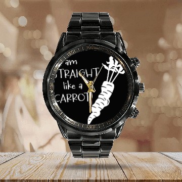 Discover straight like a carrot - white uni I Calendar Steel Band Watch