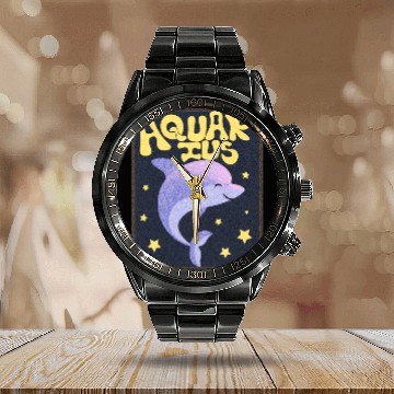 Discover Aquarius Sign Animal Calendar Steel Band Watch