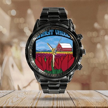 Discover Skagit Valley Tulips Skagit Valley Tulips gift ins Calendar Steel Band Watch