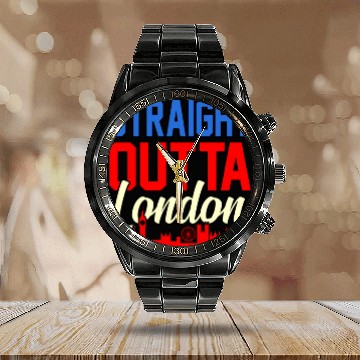 Discover London Funny Gift Idea Calendar Steel Band Watch