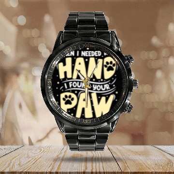 Discover When I Needed a Hand Cat Lover Kitty Cats Mom Dad Calendar Steel Band Watch