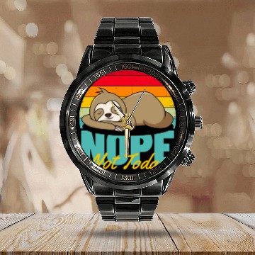Discover Sloth just doesn't want to today Calendar Steel Band Watch