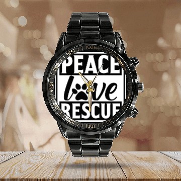 Discover Cat Rescue Funny Cute Cats Lover Kitty Mom Dad Calendar Steel Band Watch