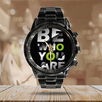 Discover Me vs Me I am My Own Competition Motivational Calendar Steel Band Watch