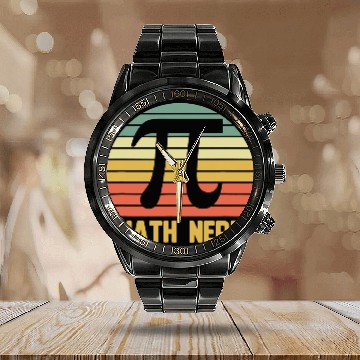 Discover Pi Day Vintage Math Nerd Teacher 3 14 Retro Gift Calendar Steel Band Watch