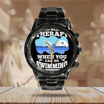 Discover To swim Calendar Steel Band Watch