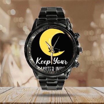 Discover Keep Hamster Inside Pet Lover Gift Calendar Steel Band Watch