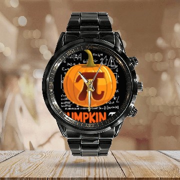 Discover Pumpkin Pi Math Halloween Thanksgiving Funny Pi Calendar Steel Band Watch