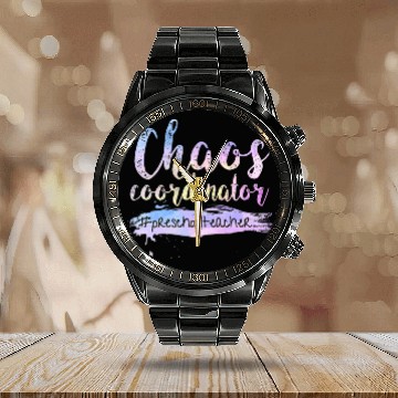 Discover Chaos Coordinator Calendar Steel Band Watch Cute Preschool Teacher Calendar Steel Band Watch