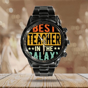 Discover Best Teacher Ever Teacher Gift Calendar Steel Band Watch