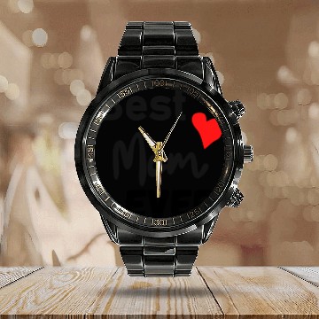 Discover Best Mom Ever Funny design Classic Calendar Steel Band Watch