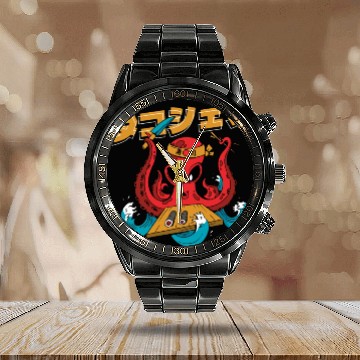 Discover Octopus Chef Sushi | Japanese Food Calendar Steel Band Watch | Anime
