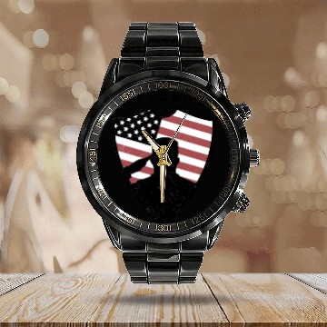 Discover Veteran Calendar Steel Band Watch