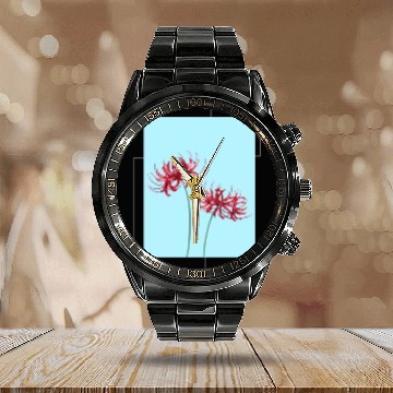 Discover Red Spider Lily Lycoris Recoil Anime Fanart Calendar Steel Band Watch