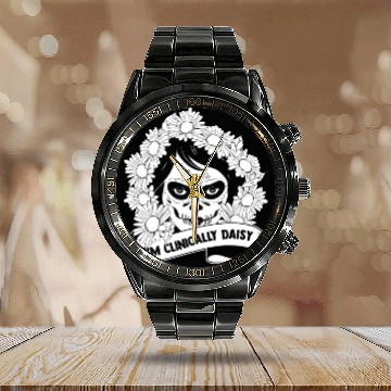 Discover Daisy Garden Gardening Gardener Calendar Steel Band Watch