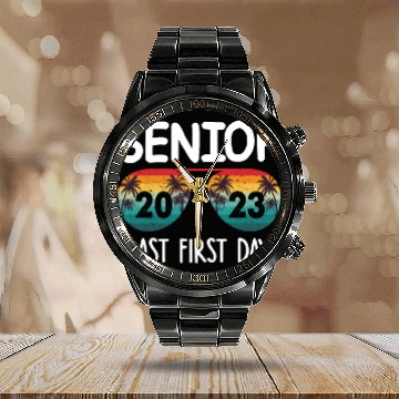 Discover My Last First Day Senior Class Of 2023 Calendar Steel Band Watch