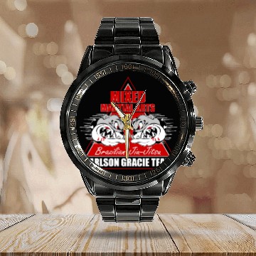 Discover Carlson Gracie Team Brazilian Jiu-Jitsu Mixed Mart Calendar Steel Band Watch