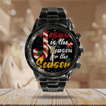 Discover Winter Snowman Calendar Steel Band Watch