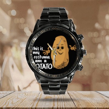 Discover I Am A Potato Funny Calendar Steel Band Watch