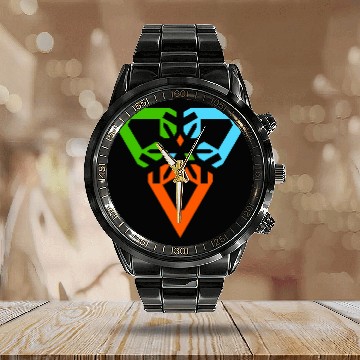 Discover Chevron Calendar Steel Band Watch