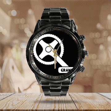 Discover Cranky - Funny Cyclist Gift Calendar Steel Band Watch