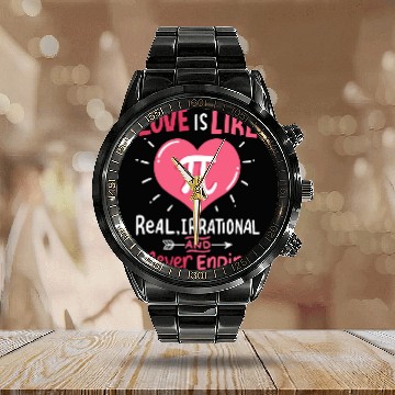 Discover Funny Valentines Day Gift for Him Her Love Is Calendar Steel Band Watch