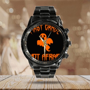 Discover First Grade Halloween 1st Grade Not Afraid Ghost Calendar Steel Band Watch
