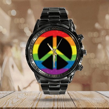 Discover Lgbtq Gay Pride Month Rainbow Love Is Love Calendar Steel Band Watch