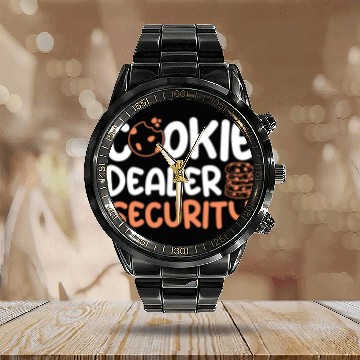 Discover Cookie Dealer Security Sweet Cookies Baking Baker Calendar Steel Band Watch