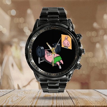 Discover Majin Buu vs Patrick - Funny Anime Bodybuilding Calendar Steel Band Watch