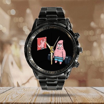 Discover Majin Buu vs Patrick - Funny Anime Gym and Workout Calendar Steel Band Watch