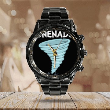Discover Onenado 1st Birthday Tornado Calendar Steel Band Watch