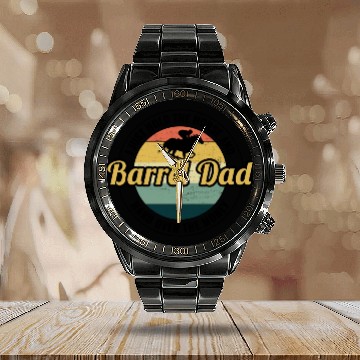 Discover Barrel Racer Racing Horse Riding Dad Fathers day Calendar Steel Band Watch