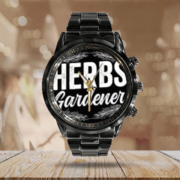 Discover Herbs Gardener Herbalist Gardening Herb Herbalism Calendar Steel Band Watch