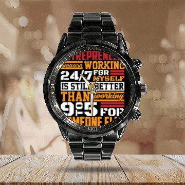Discover Entrepreneur Minded Business Lifestyle Gifts Idea Calendar Steel Band Watch