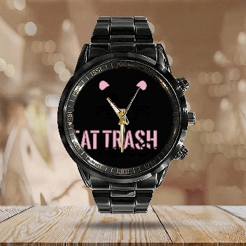 Discover Eat Trash Have Sass Possum Calendar Steel Band Watch