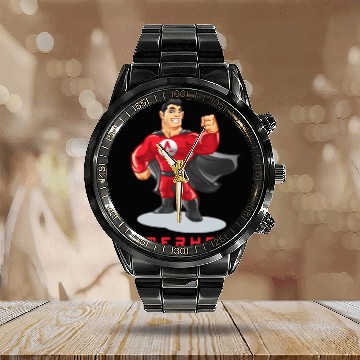 Discover Super hero Calendar Steel Band Watch