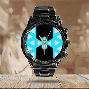 Discover Letter H Logo Robot Calendar Steel Band Watch