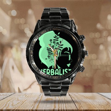 Discover Herbalist Herbalism Herbs Gardening Herb Calendar Steel Band Watch