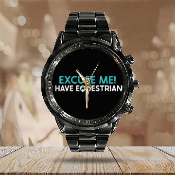 Discover Horse Vaulter Excuse Me I Have Equestrian Calendar Steel Band Watch