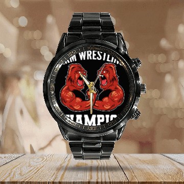 Discover Arm Wrestling Champion Arm Wrestler Gift Calendar Steel Band Watch