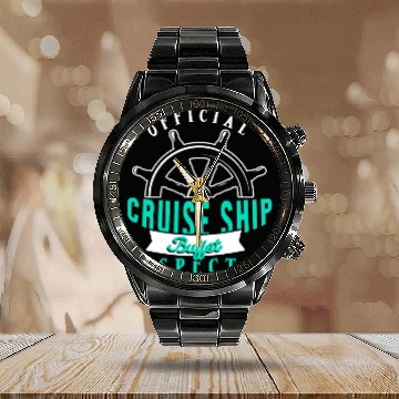 Discover Funny Cruise Ship Buffet Inspector Partners Calendar Steel Band Watch